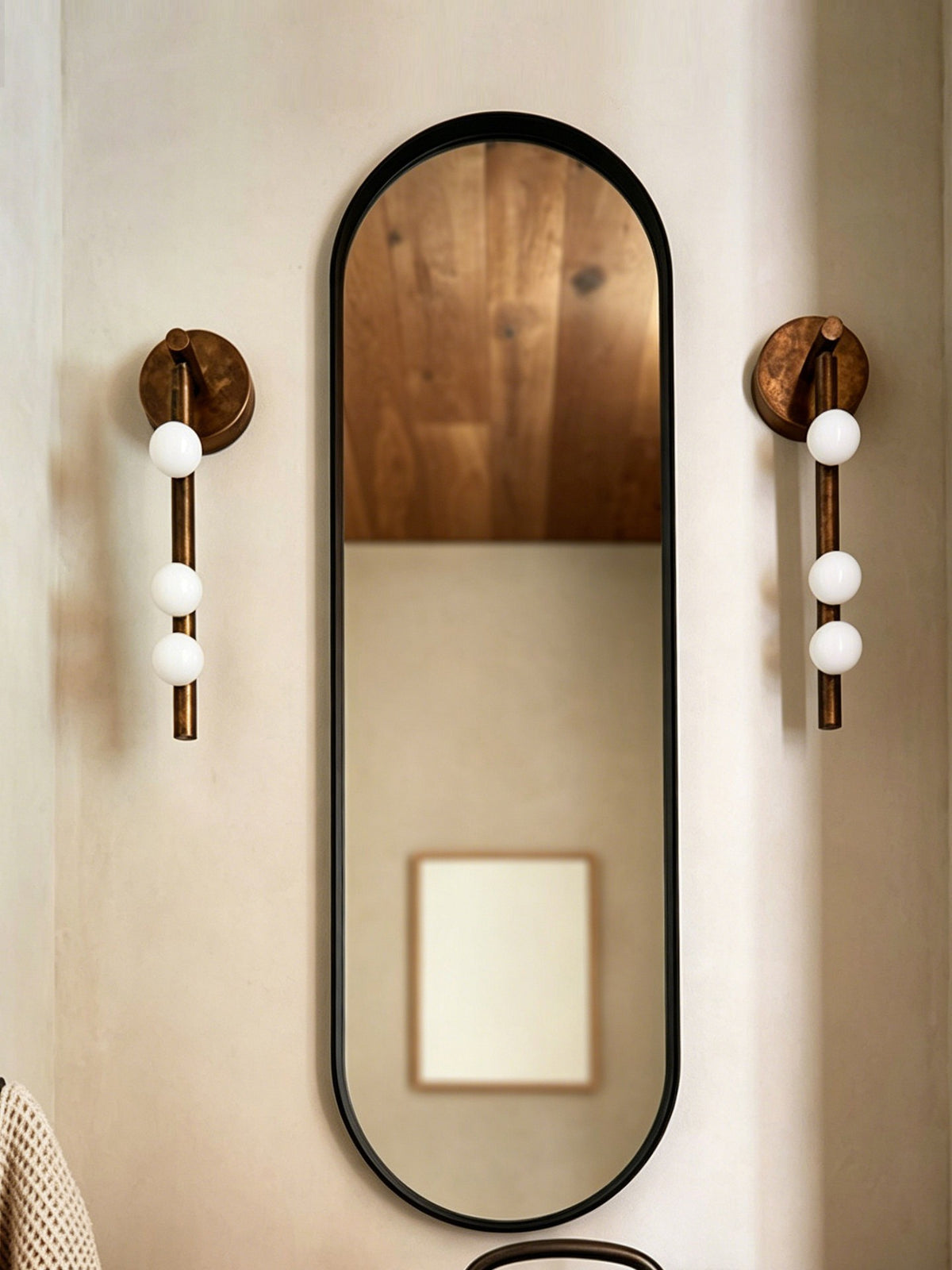 Modern Glass Globe Vertical Wall Sconce - 02 02-scene-modern-globe-vertical-wall-sconce-vanity-mirror