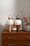 Portable Silk-Effect Acrylic Table Lamp in Wood Finishes - 02 02-scene-portable-lamp-bedroom
