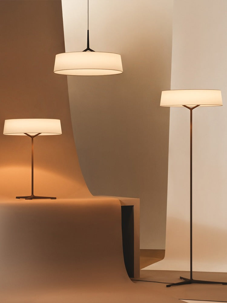 Modern Fabric Drum LED Pendant Light - 13 02-source-coordinated-lamp-family-scene