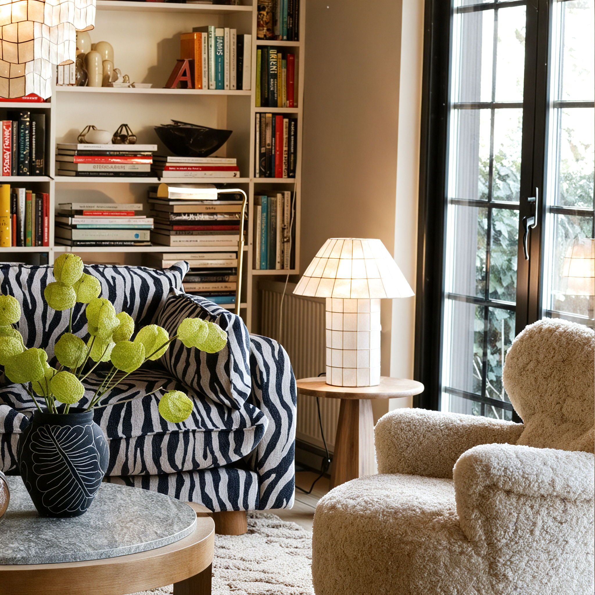 Modern Capiz Shell Mosaic Table Lamp - 13 02-source-library