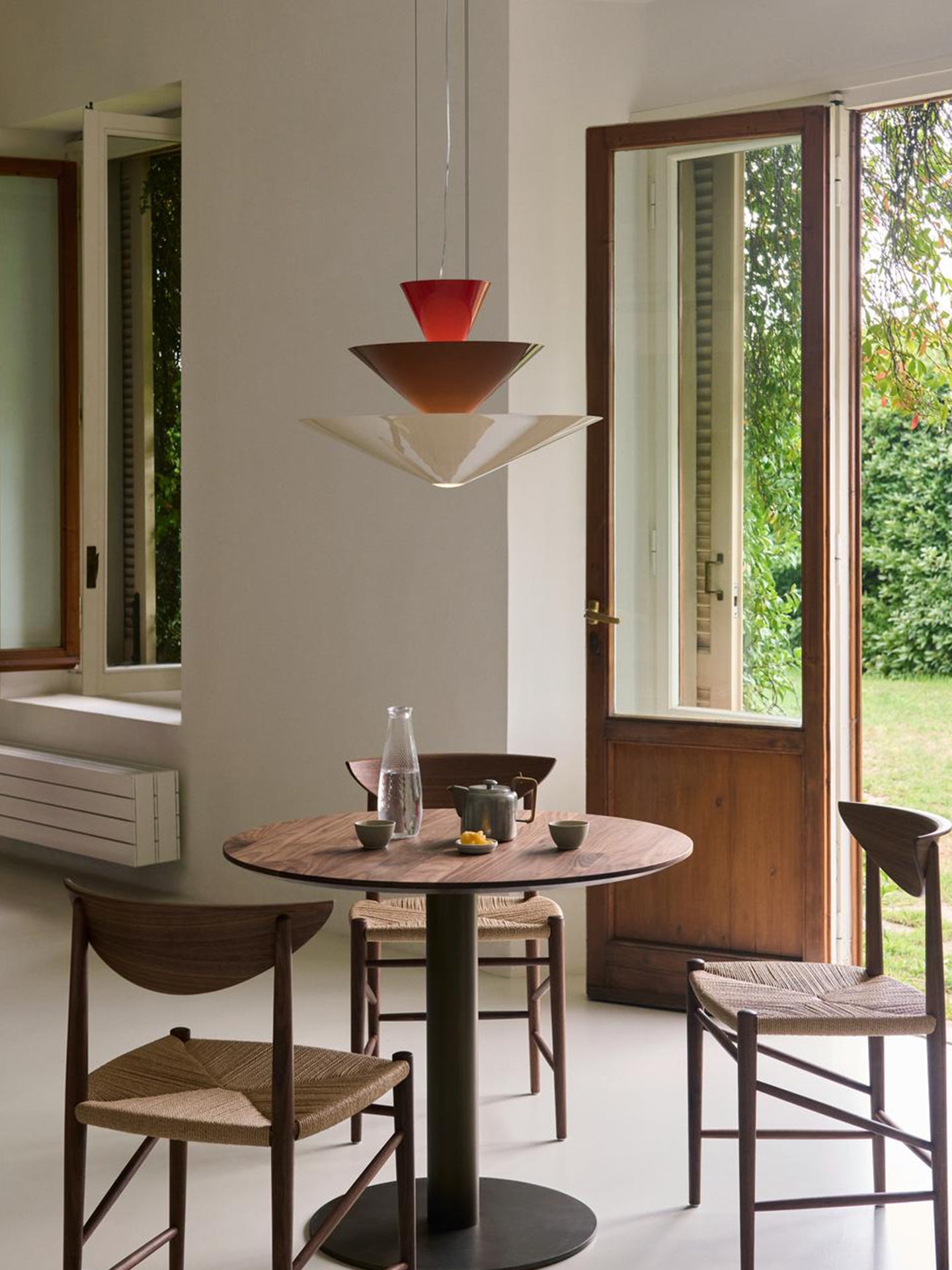 Modern Layered Cone Pendant Light - 15 02-source-red-dining