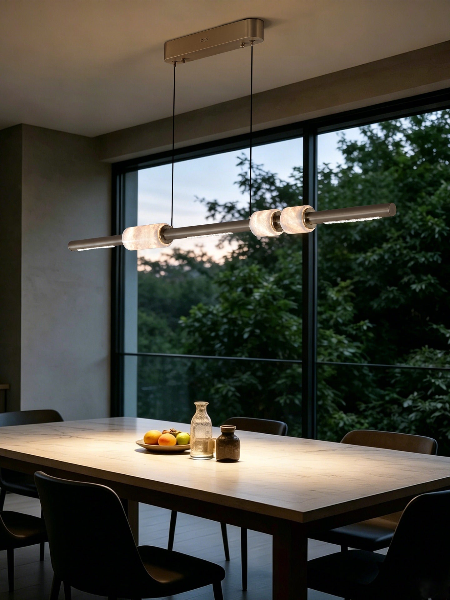 Modern Crystal Linear LED Island Chandelier - 13 02-source-scene-2