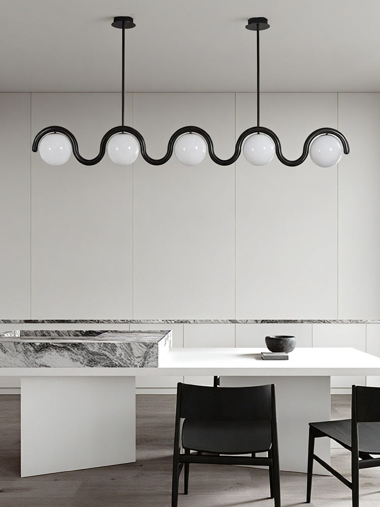 Colorful Wave Linear Globe Pendant Light - 13 02-source-scene-2