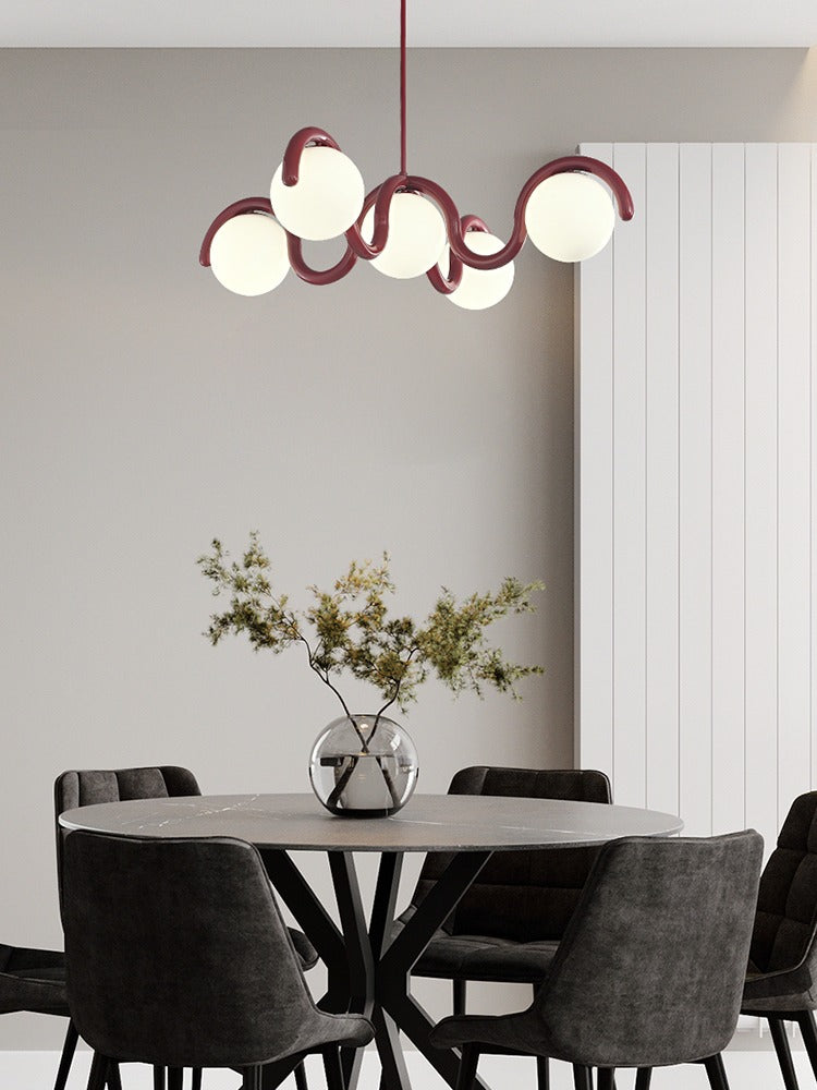 Modern Curved Globe Pendant Chandelier - 13 02-source-scene-2