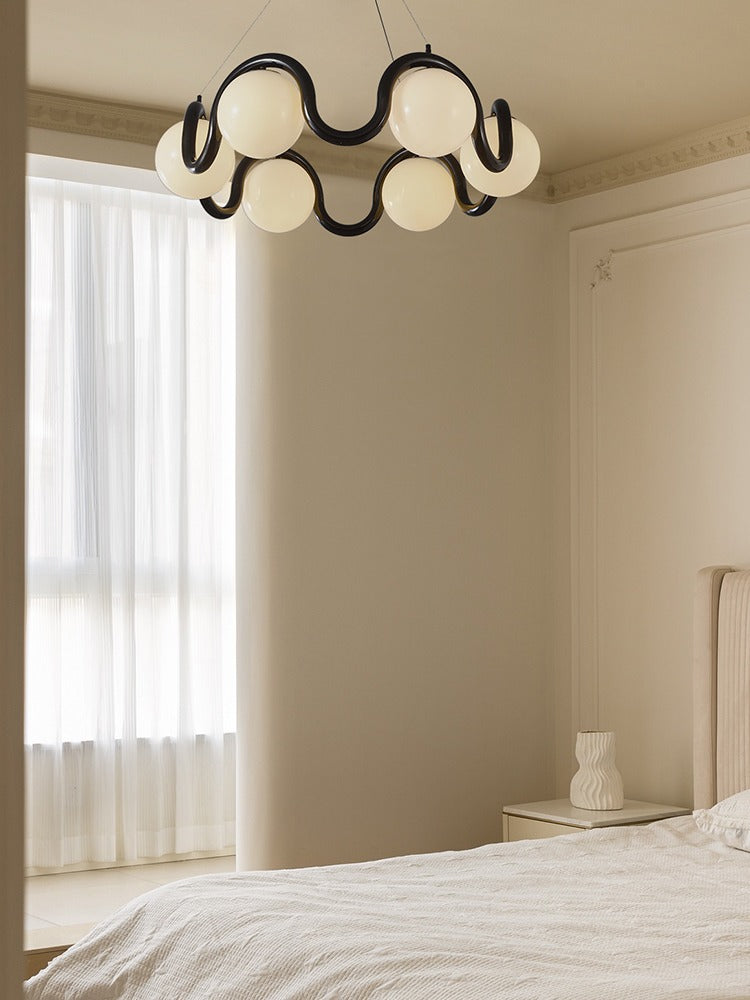 Modern Wave Globe Chandelier - 13 02-source-scene-2