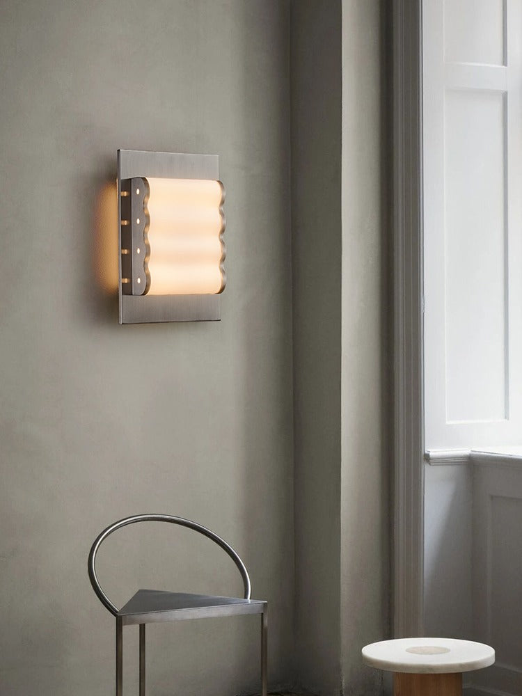 Modern Ribbed Square Wall Sconce - 03 02-source-scene-2