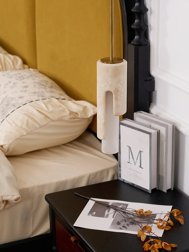 Modern Slim Stone Cylinder Pendant Light - 03 02-source-scene-2