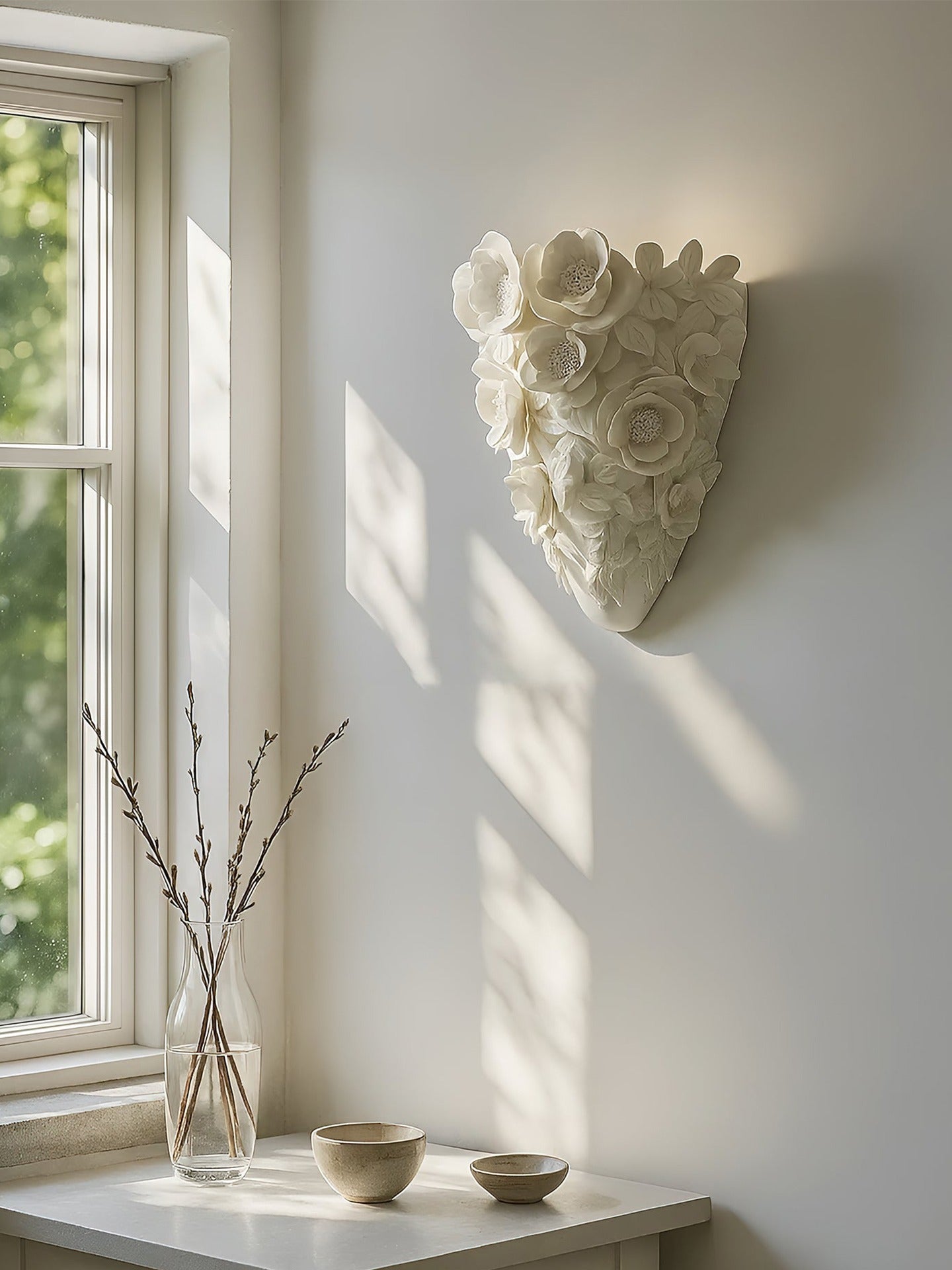 Modern Floral Relief Wall Sconce - 03 02-source-scene-2