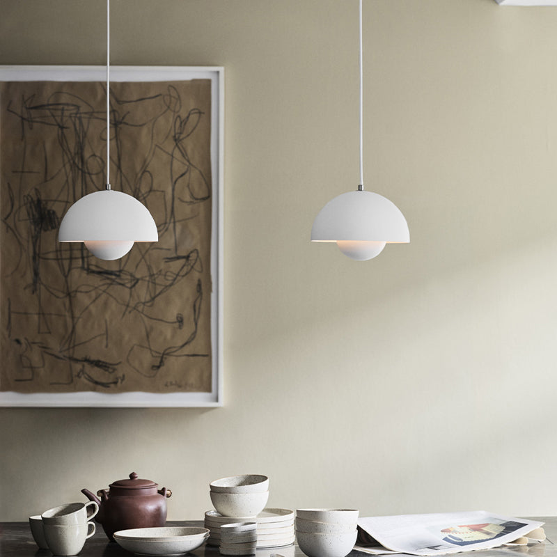 Modern Glossy Dome Pendant Light - 13 02-source-scene-2