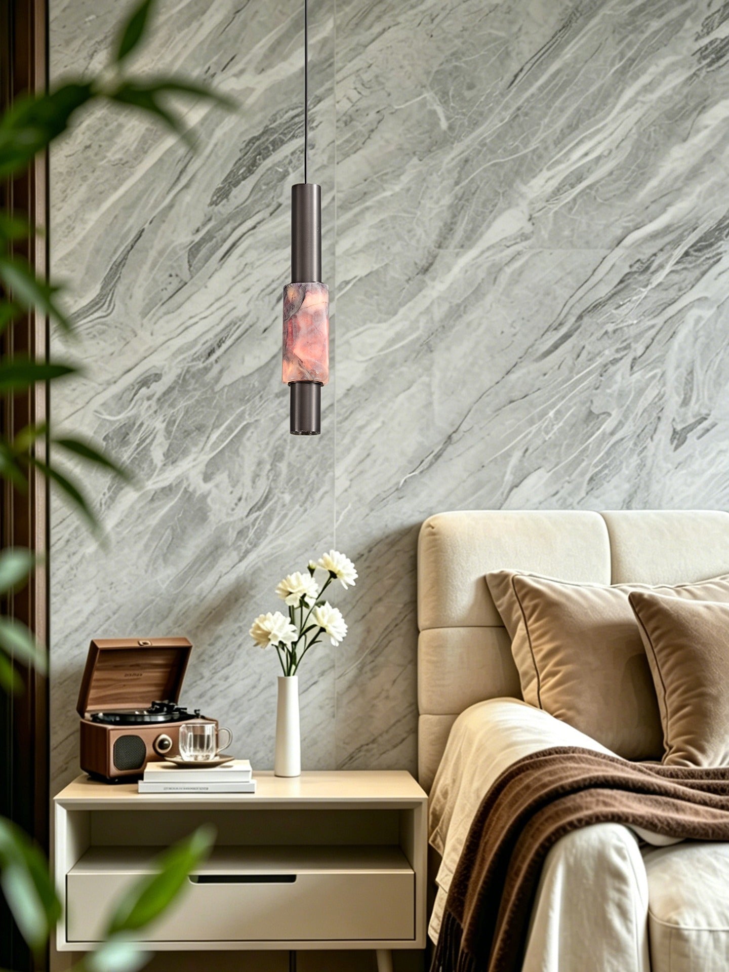 Modern Crystal Cylinder Pendant Light - 13 02-source-scene-2