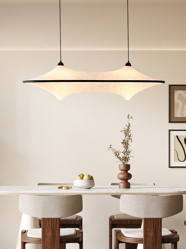 Sculptural Fabric Linear LED Pendant Light - 13 02-source-scene-2
