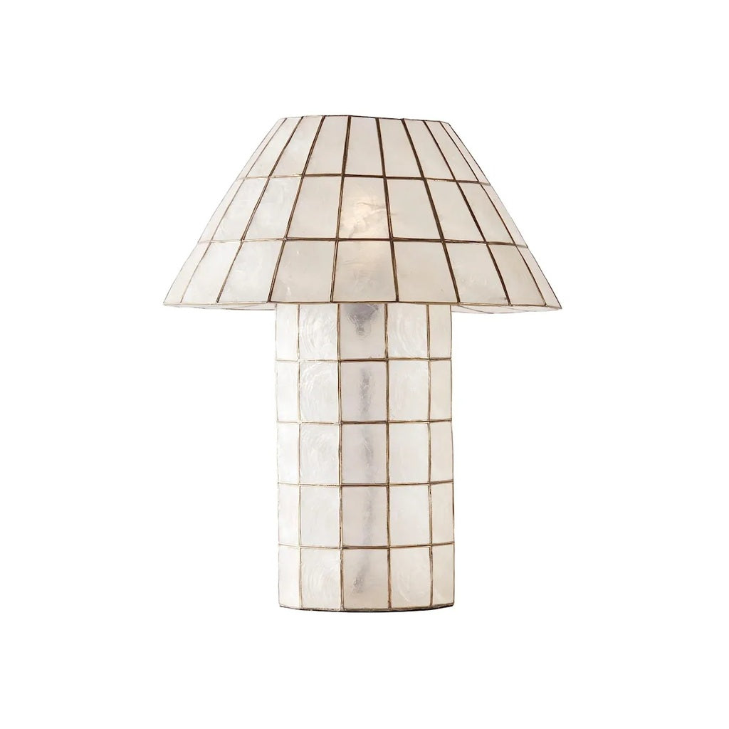 Modern Capiz Shell Mosaic Table Lamp - 23 02-white-background-白底2