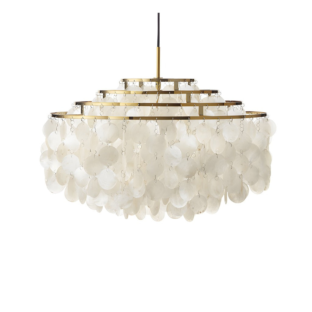 Modern Capiz Shell Chandelier - 07 02-white-background-image