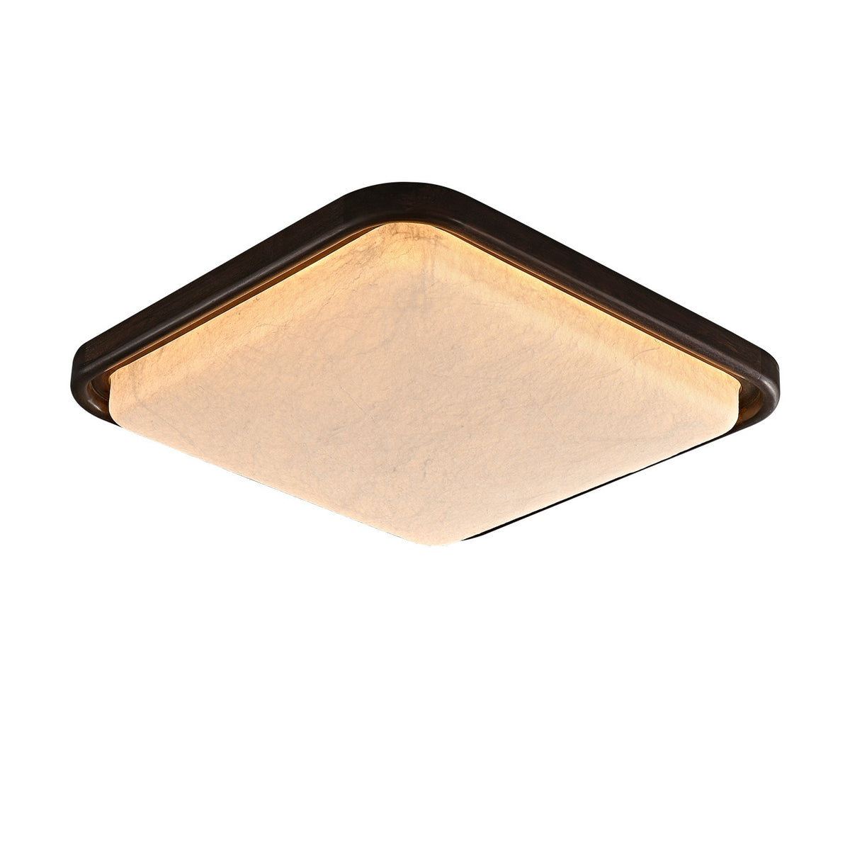 Modern Mulberry Silk Geometric Ceiling Light in Walnut and White - 02 02-white-background-square-mulberry-silk-ceiling-light