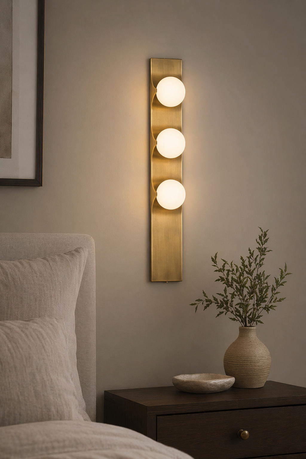 Modern Bronze Glass Globe Linear Wall Sconce - product image 10
