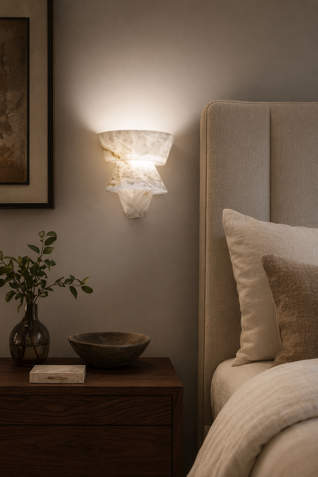 Modern Alabaster Tiered Wall Sconce - product image 04