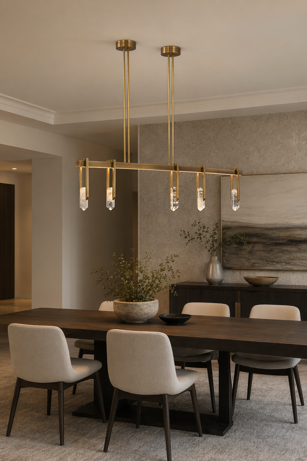 Modern Linear Crystal LED Island Chandelier - generated 03 03-dining-table-wide