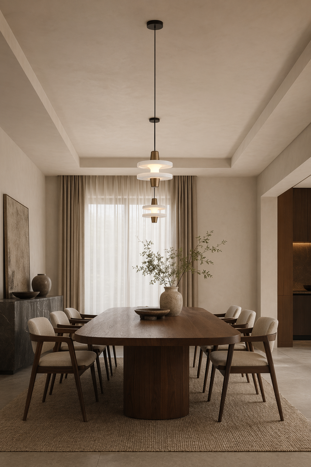 Modern Alabaster Disc Pendant Light - product image 03