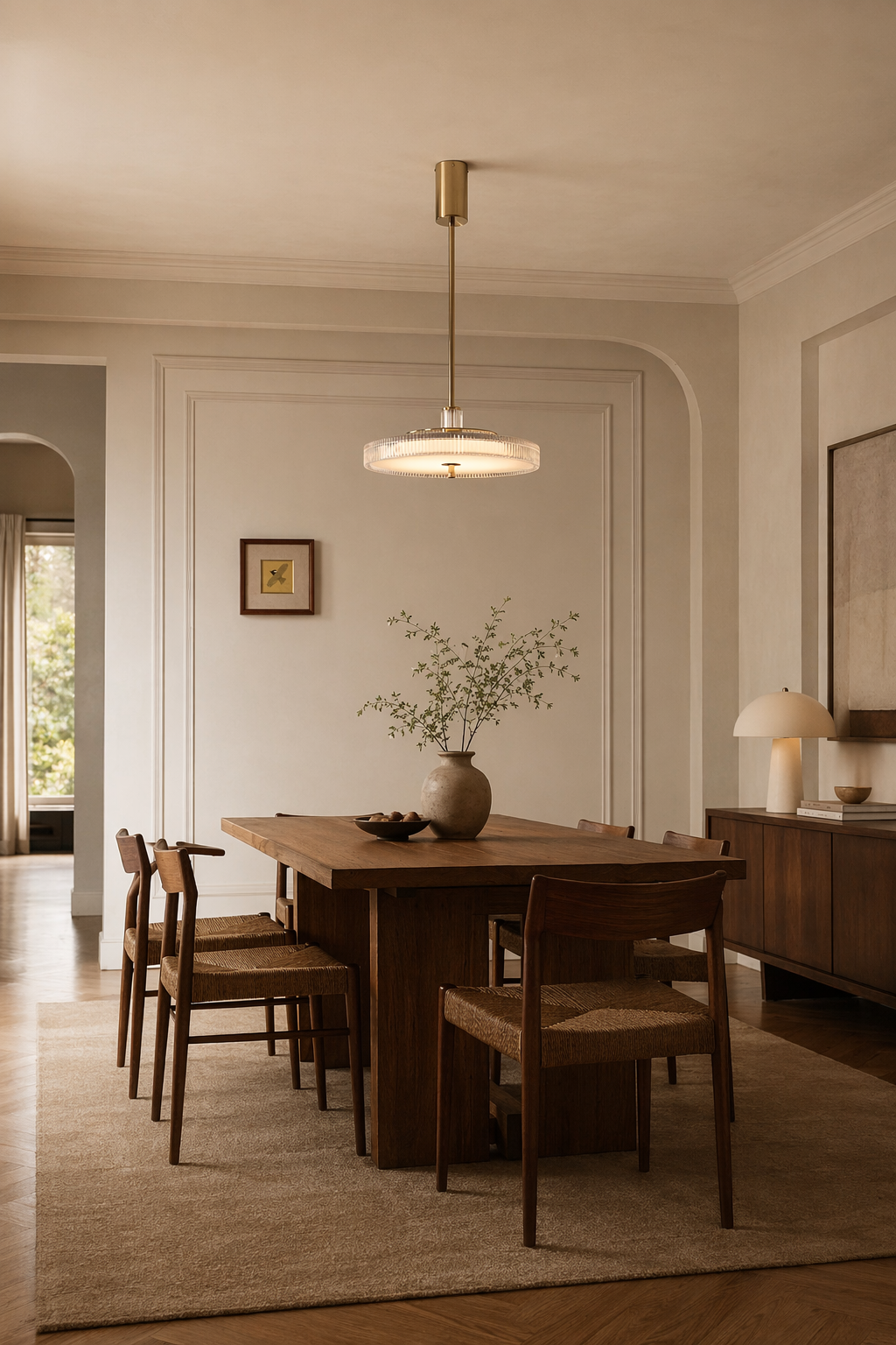 Modern Crystal Glass Drum Pendant Light - product image 02