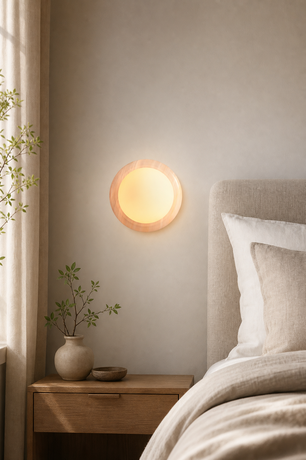 Modern Jade Ring Wall Sconce - 03 03-generated-bedroom-scene