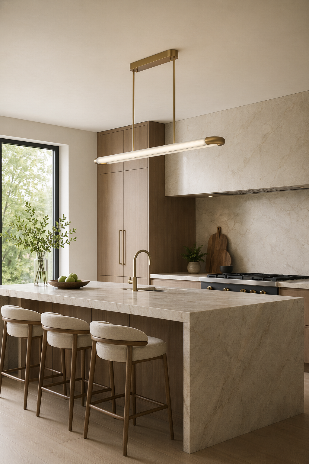 Modern Linear Tube Pendant Light - 03 03-generated-kitchen-island-scene