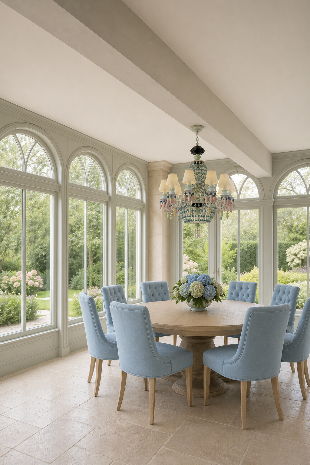 Ivorelle chandelier – glass conservatory – media 3