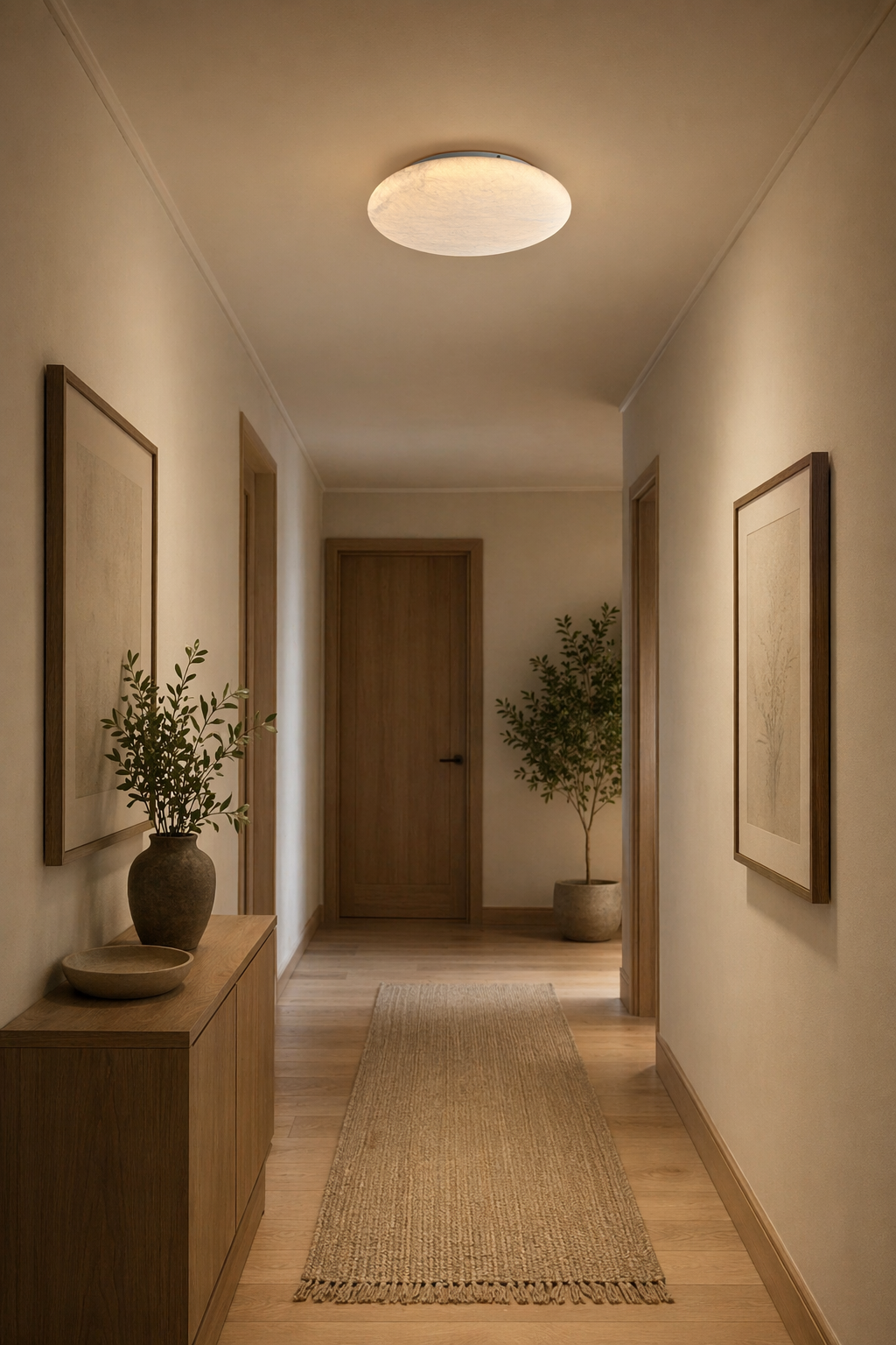 Modern Mulberry Silk Ceiling Light in White - product image 03