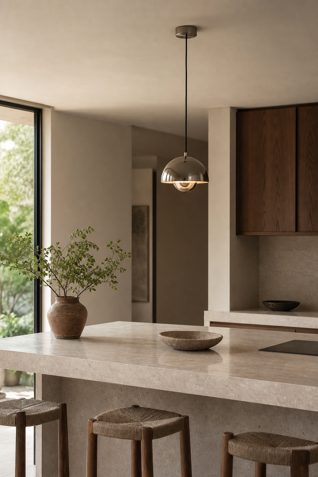 Flowerpot Dome Pendant Light kitchen wide