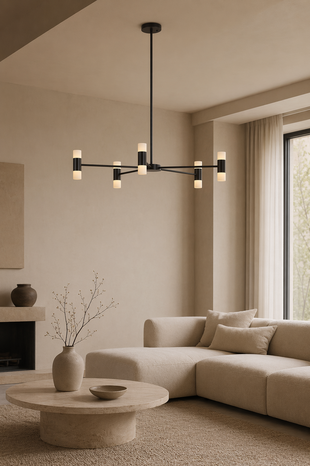 Modern Alabaster Branch Chandelier - generated main 03 03-living-room-wide