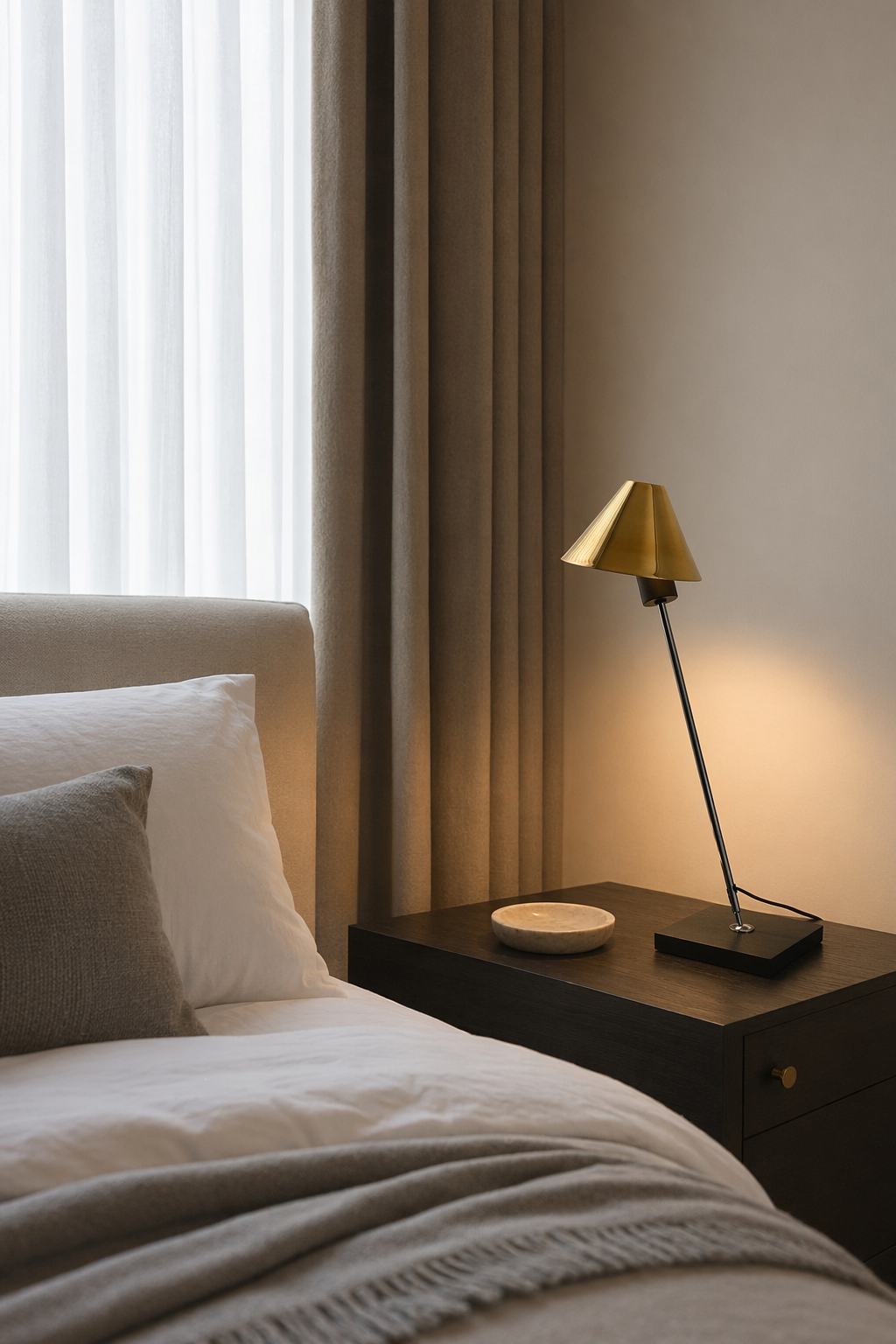 Modern Adjustable Cone Table Lamp - 03 03-nightstand-gold