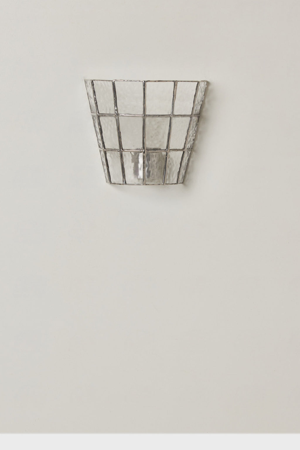 Textured Glass Flush-Mount Wall Sconce — real flush clear daylight