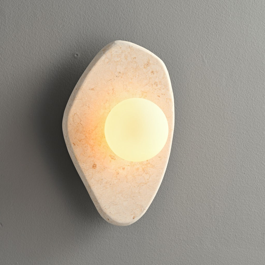 Modern Organic Stone Oval Wall Sconce - 07 03-real-square-3-5--171