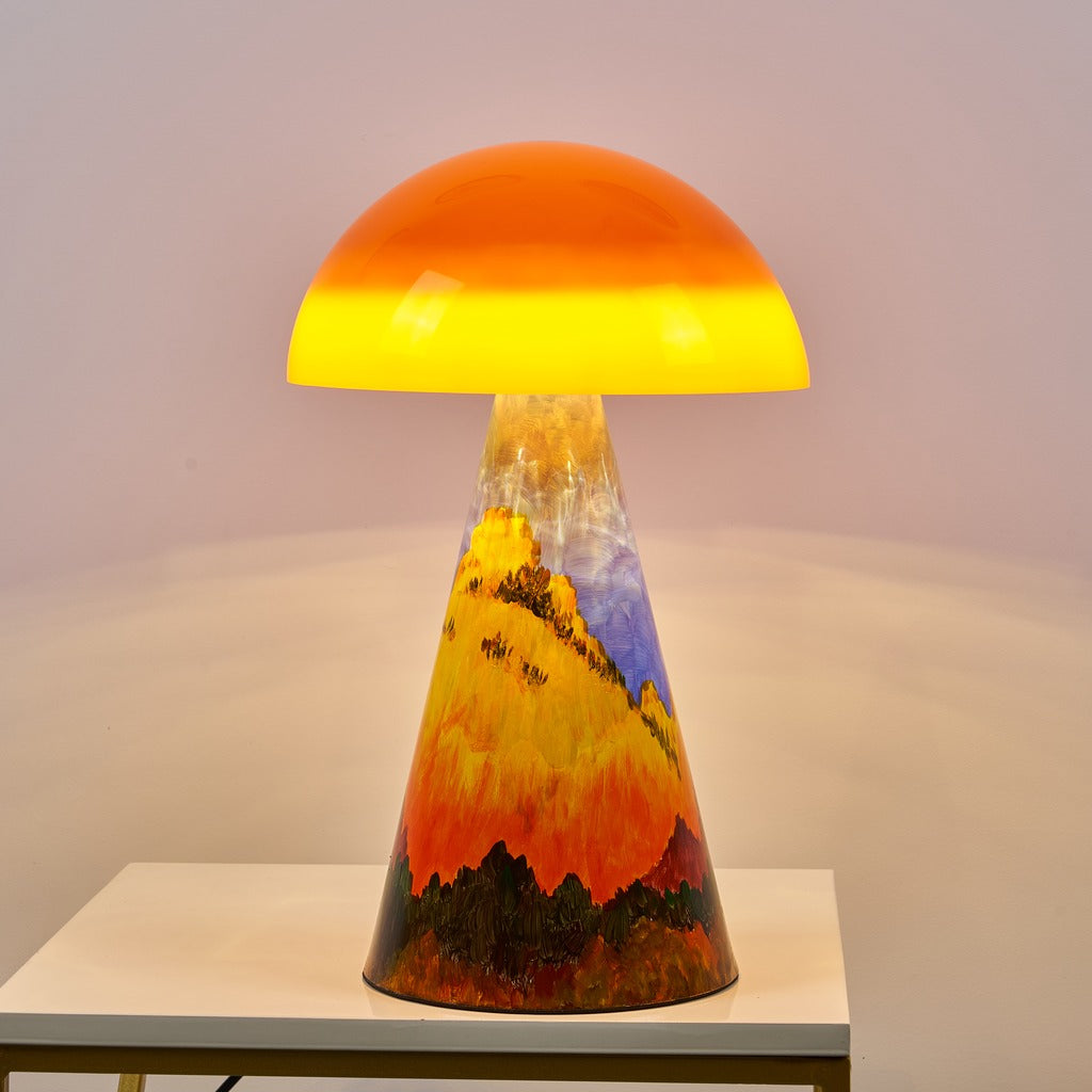 Modern Painted Mushroom Table Lamp - 07 03-real-square-88880222-1