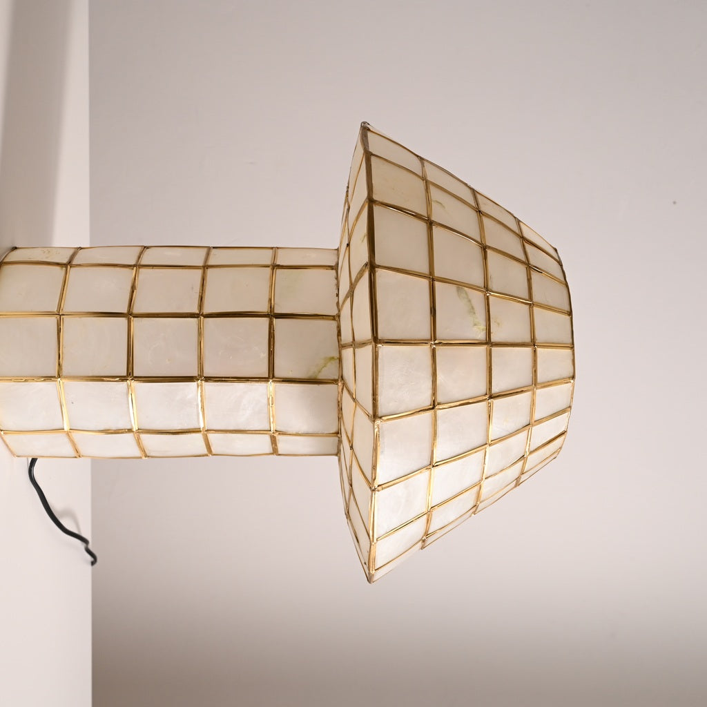 Modern Capiz Shell Mosaic Table Lamp - 17 03-real-square-DSC-4387