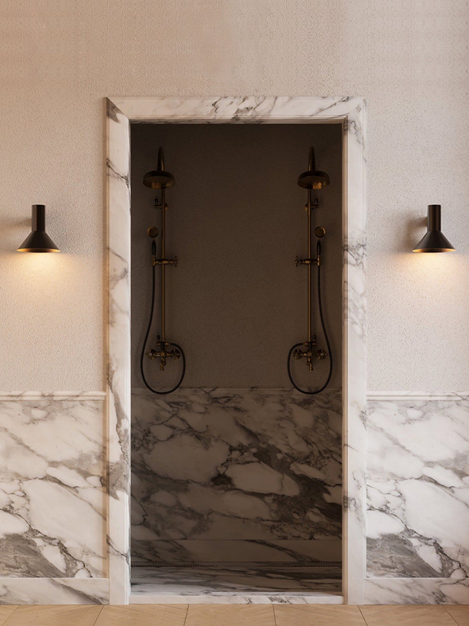 Modern Snowflake Alabaster Cup Wall Sconce - 03 room scene 2