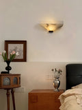 Modern Snowflake Alabaster Faceted Wall Sconce in Dark Bronze - 03 03-scene-bedroom