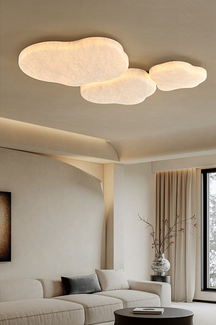 Modern Mulberry Silk Cloud Ceiling Light in White - 03 03-scene-cloud-ceiling-light-bedroom