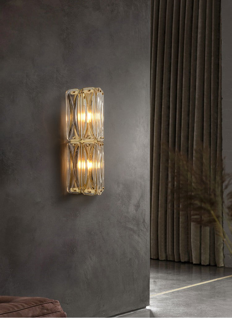 Modern Crystal Glass Wall Sconce - 03 03-scene-modern-crystal-glass-wall-sconce-hallway