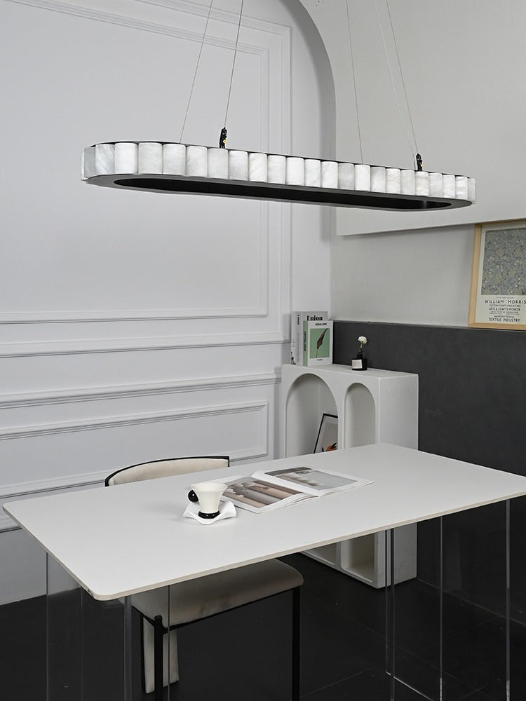 Modern Alabaster Linear Island Chandelier in Matte Black - 14 03-source-dining-room-linear-alabaster-chandelier