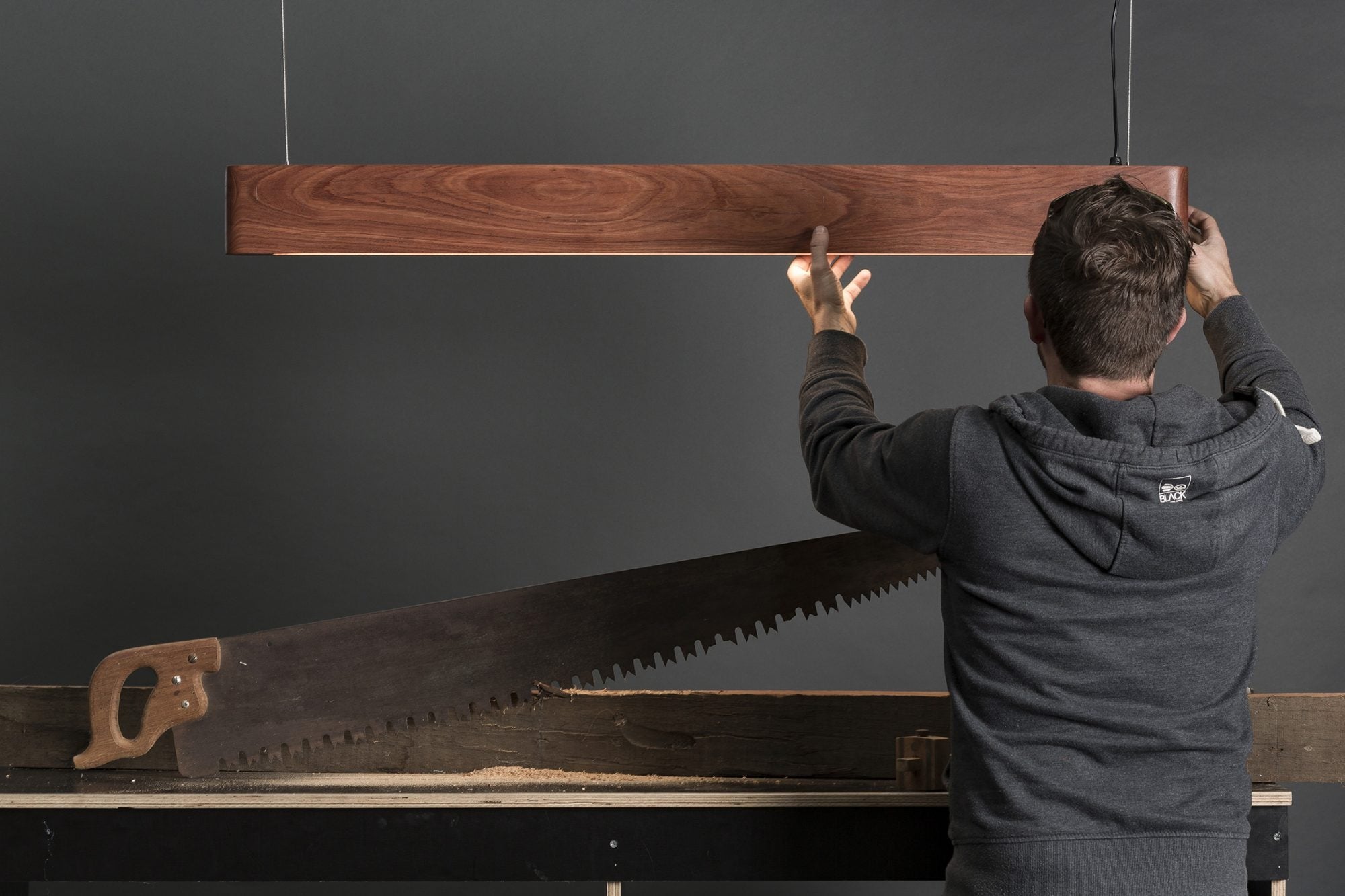 Modern Wood Linear LED Pendant Light - 14 03-source-kitchen-linear-pendant-scene