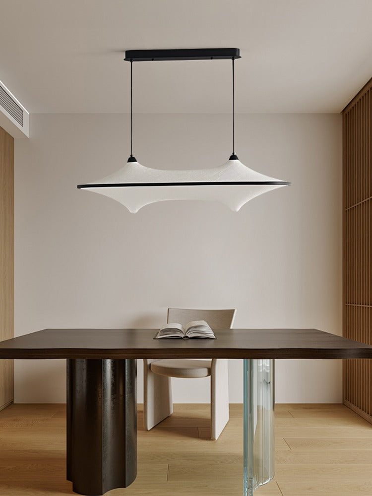 Sculptural Fabric Linear LED Pendant Light - 14 03-source-scene-3