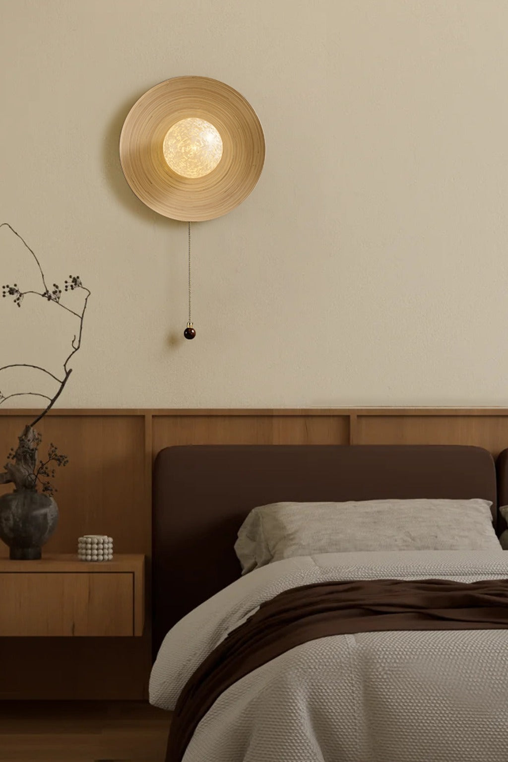 Modern Ice Texture Disc Wall Sconce - 04 03-source-scene-3