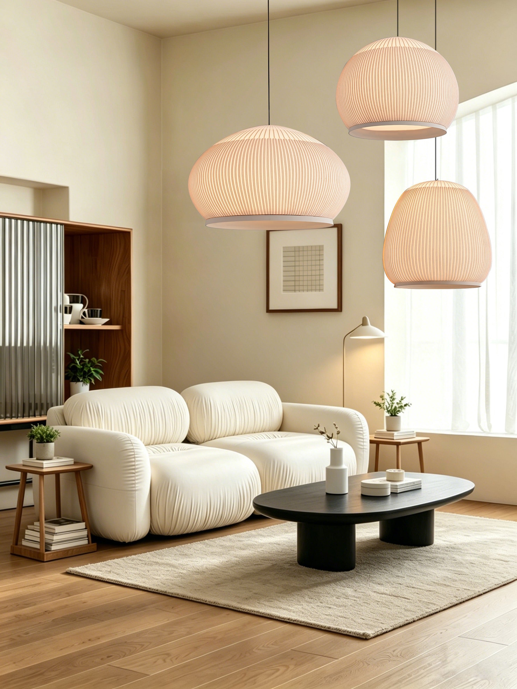 Modern Ribbed Dome Pendant Light - 04 03-source-scene-3