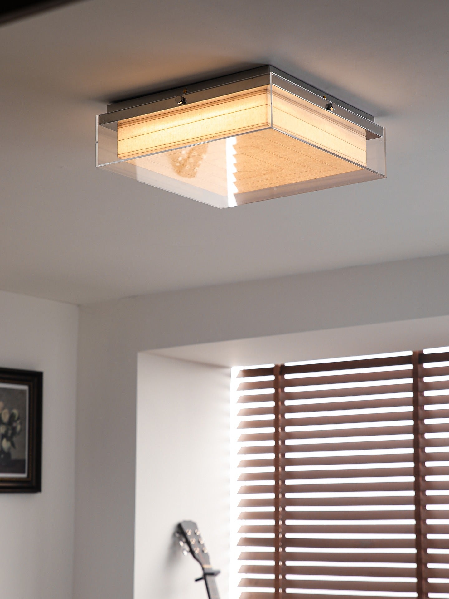 Modern Square Acrylic Wood Ceiling Light - 04 03-source-scene-3