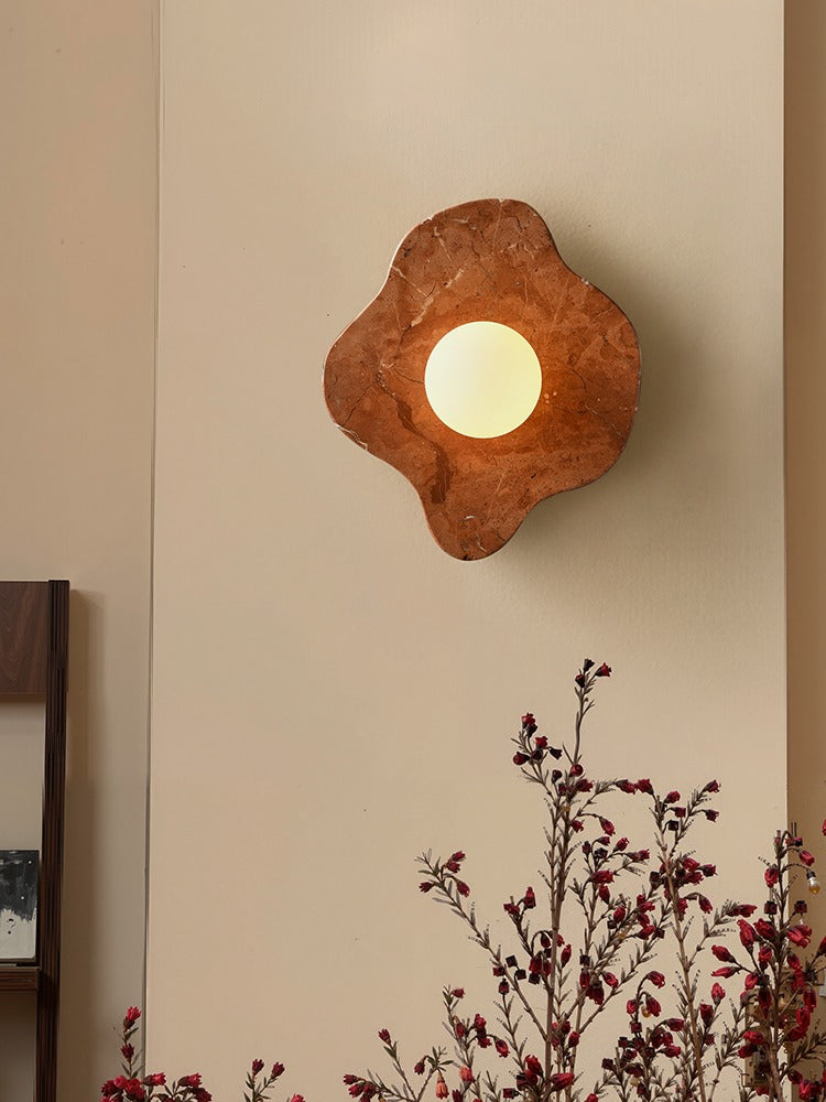 Modern Four-Lobed Stone Wall Sconce - 04 03-source-scene-3