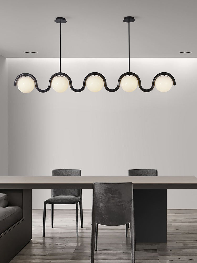 Colorful Wave Linear Globe Pendant Light - 14 03-source-scene-3