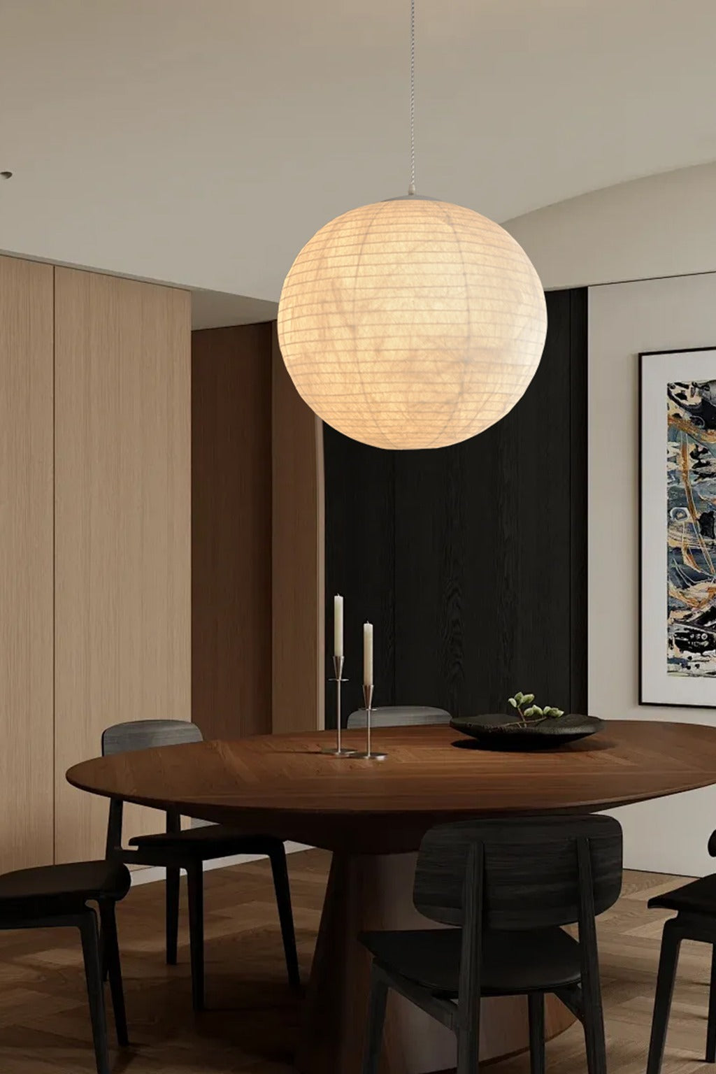 Modern Silk Globe Pendant Light - 04 03-source-scene-3