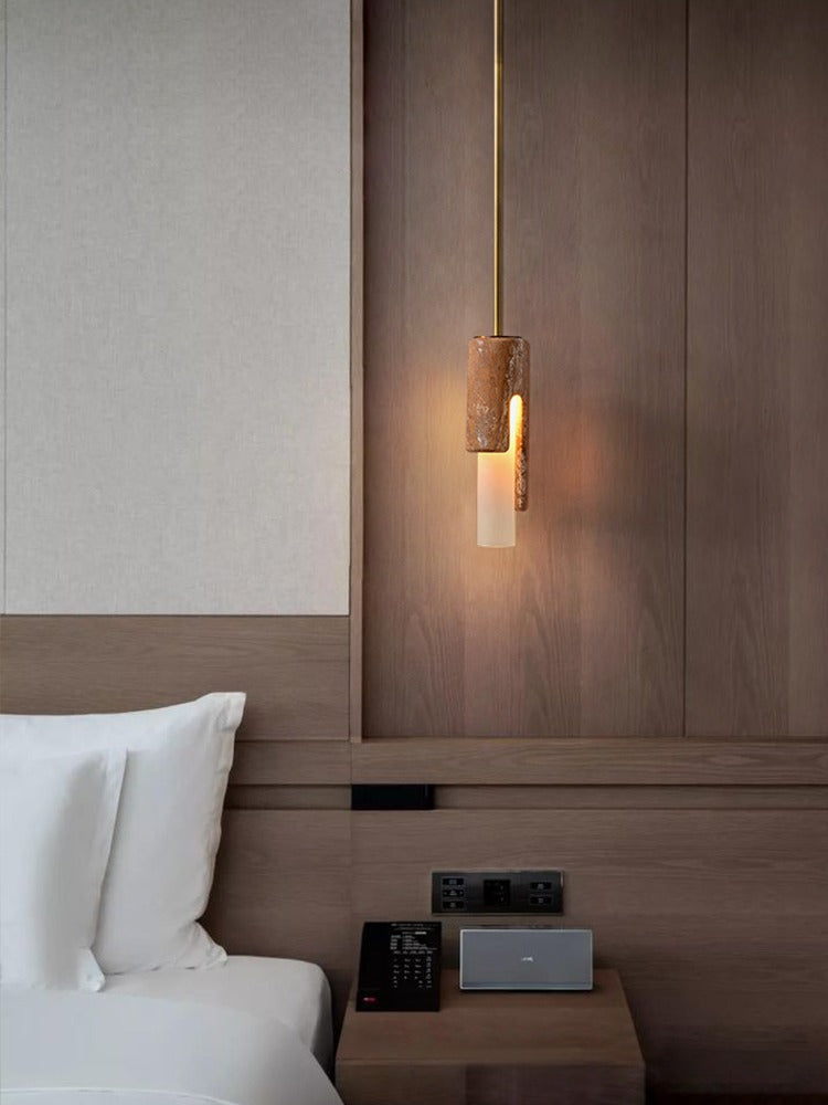 Modern Slim Stone Cylinder Pendant Light - 04 03-source-scene-3