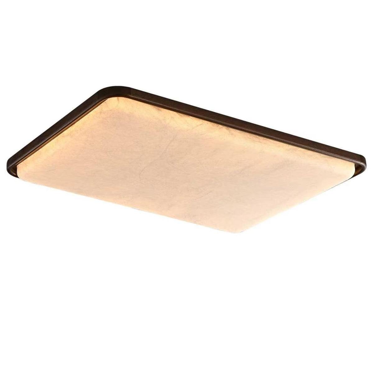 Modern Mulberry Silk Geometric Ceiling Light in Walnut and White - 03 03-white-background-rectangular-mulberry-silk-ceiling-light