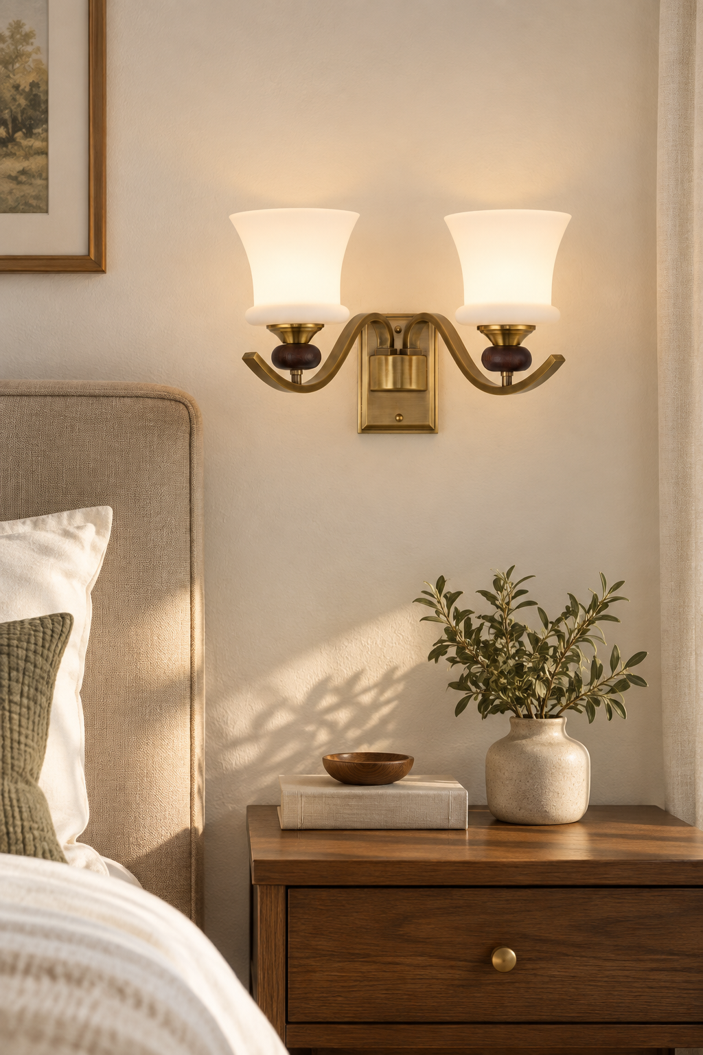 Brontelle two-light wall sconce lifestyle scene 03